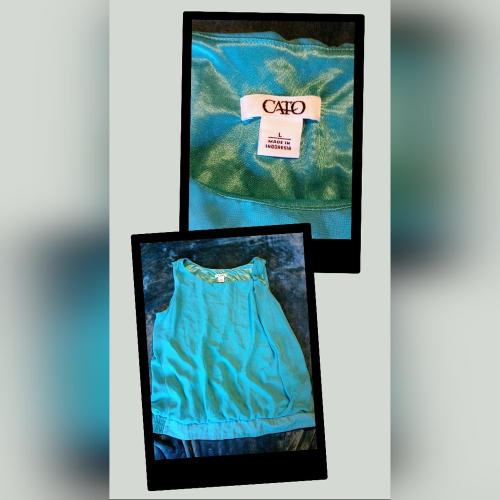 Cato Aqua Sleeveless Blouse